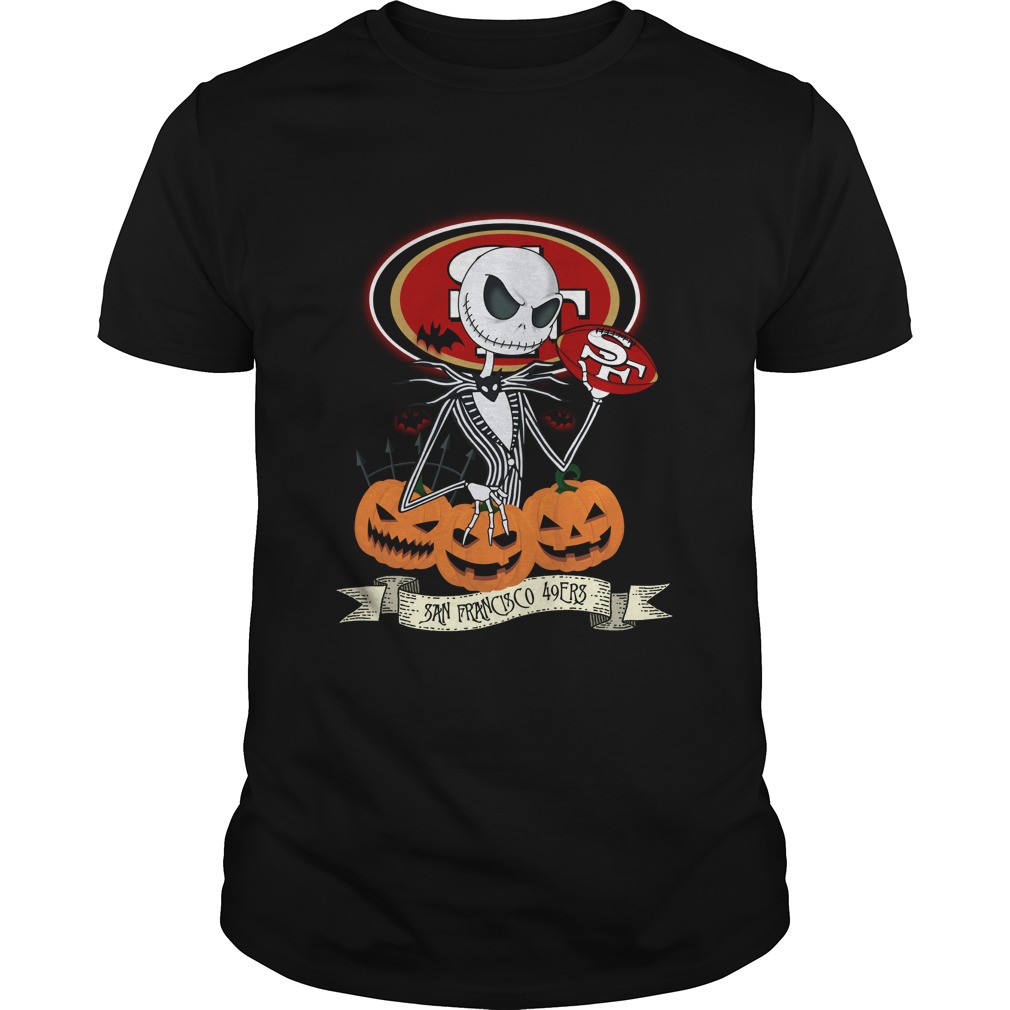 San Francisco 49ers Halloween "jack Skellington" T-Shirt